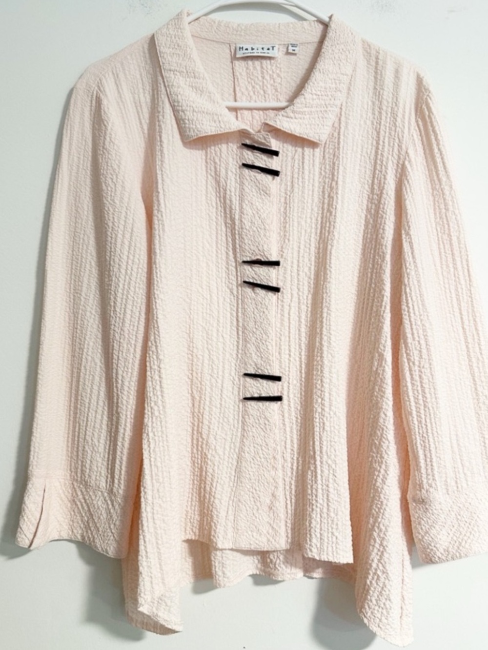 Habitat Pink Seersucker Textured Button Down Shirt M